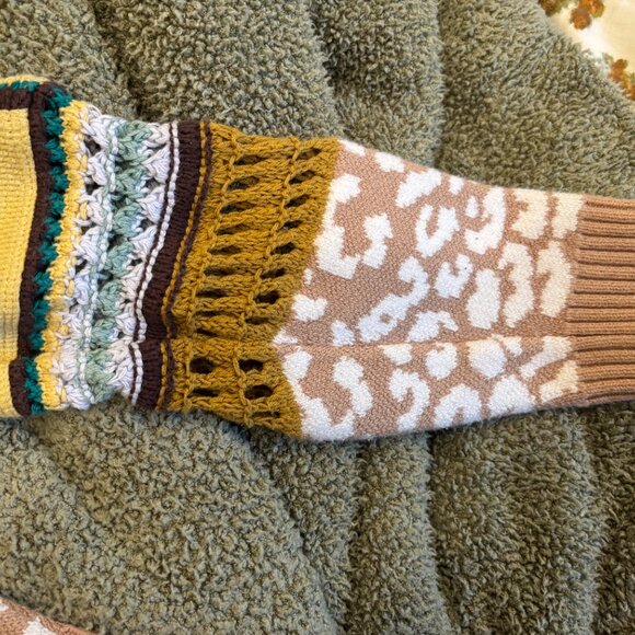 Free People size yellow long sleeve mock turtleneck shift - Picture 4 of 4